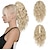 cheap Ponytails-Ponytail Extension Short Claw Ponytail Extension Wavy Curly Jaw Clip in Pony tails Hair Extension Natural Synthetic Hairpiece for Women