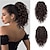 cheap Ponytails-Ponytail Extension  Short Claw Ponytail Extension Wavy Curly Jaw Clip in Pony tails Hair Extension Natural Synthetic Hairpiece for Women