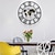 cheap Wall Accents-Wall Clock Iron Round Office Clock Creative Map Personality Mute Hanging Watch Nordic Living Room Clock Home Decor 60 cm
