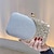 billige Aftenvesker-Dame Kobling Evening Bag polyester Bryllupsfest Rhinsten Stor kapasitet Multi Carry Fargeblokk Sølv Svart Rosa