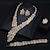 billiga Smyckeset-Smyckeset 4st Bergkristall Legering Ringar Örhängen Dekorativa Halsband Armband Dam Elegant Vintage Stylish geometriska Geometrisk Smyckeset Till Bröllop Fest Bröllopsgäst