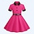 cheap Historical &amp; Vintage Costumes-Retro Vintage 1950s Rockabilly Dress A-Line Dress Swing Dress Girls&#039; Solid Color Halloween Daily Wear Dress