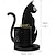 preiswerte Statuen-Katzenstifthalter für den Schreibtisch, Organizer-Stifthalter für Schlafzimmer/Büro, Metallschnitt-Wohndekoration für Tischdekoration, schwarze Geschenke für Katzenliebhaber, Pampasgrasvase