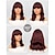 Χαμηλού Κόστους Συνθετικές Trendy Περούκες-Συνθετικές Περούκες Φυσικό Κυματιστό Βαθύ Κύμα Κούρεμα καρέ Τέλειες αφέλειες Περούκα 16 χιλ Σκούρο κόκκινο Συνθετικά μαλλιά Γυναικεία Μπορντώ