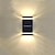 baratos Candeeiros Luzes de Exterior-2/4pcs lâmpada de parede solar ao ar livre para cima e para baixo iluminação de parede à prova d&#039;água luz de jardim villa lâmpada de lavagem de parede ao ar livre terraço pátio luz noturna solar