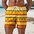 preiswerte Surfshorts-Herren-Boardshorts mit ethnischem Aufdruck, hawaiianische Shorts, Badehose, Kordelzug mit Netzfutter, elastische Taille, Urlaubs-Strandshorts