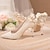 abordables Zapatos de boda-Mujer Tacones Zapatos de boda Slip-Ons Regalos de San Valentín Zapatos De Vestir Zapatos brillantes Boda San Valentín Tacones De Boda Zapatos de novia Zapatos de dama de honor Pajarita Purpurina