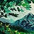 Недорогие Пейзажи-Mintura картины маслом ручной работы с зелеными горами на холсте, большие настенные художественные украшения, современные абстрактные пейзажные картины для домашнего декора, свернутая безрамная