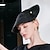 billige Festhatte-pandebånd hatte fiber bowler / cloche hat stråhat solhat bryllup teselskab elegant bryllup med perler tyl hovedbeklædning hovedbeklædning