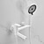 abordables Robinets LED-Robinet de baignoire - Moderne contemporain Plaqué Installation Murale Soupape céramique Bath Shower Mixer Taps