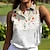 billige Kvinners golfklær-Dame POLO T-skjorte Golf skjorte Button Up Polo Lysegul Blå og Gul Yan Rosa Ermeløs Golfklær Golf klær Polkadotter Dame golfantrekk Klær Antrekk Bruk klær