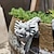 baratos Decoração de pátio-Decoração suspensa de vaso de jardim de 4 unidades - estatueta de animal de resina pequeno dragão, perfeita para paisagismo de jardim e decoração de microcenários, conjunto completo de artesanato em