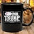 tanie Kubki i filiżanki-Zabawny kubek do kawy, głosowałem na kubek Trumpa kubek z nadrukiem 3D, ceramiczny zabawny kubek do kawy czarny, prezent na dzień ojca 1,2 uncji/330 ml