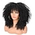 olcso Valódi hajból készült, sapka nélküli parókák-göndör paróka fekete nőknek fekete afro göndör paróka frufruval emberi haj, hosszú göndör haj