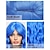 abordables Pelucas para disfraz-Pelucas onduladas azules para mujer, peluca de pelo sintético con flequillo para uso diario