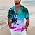 abordables Camisa hawaiana para hombre-Hombre Camisa Camisa de campamento Camisa gráfica camisa hawaiana Peces Mundo submarino Cuello Vuelto Mar azul Azul Marino Azul Real Azul Piscina Naranja Impresión 3D Exterior Calle Manga Corta