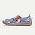 cheap Graphic Print Shoes-Women&#039;s Sneakers Flats Slip-Ons Print Shoes Slip-on Sneakers Daily Vacation Travel Floral Flowers Flat Heel Vacation Casual Comfort Walking Canvas Loafer Blue