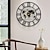 cheap Wall Accents-Wall Clock Iron Round Office Clock Creative Map Personality Mute Hanging Watch Nordic Living Room Clock Home Decor 60 cm