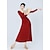 Χαμηλού Κόστους Ρούχα για χοροεσπερίδα-Λάτιν Χοροί Επίσημος Χορός Φόρεμα Καθαρό Χρώμα Γυναικεία Εκπαίδευση Καθημερινά Ρούχα Μακρυμάνικο Ψηλό POLY