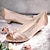 cheap Wedding Shoes-Women&#039;s Wedding Shoes Pumps Flats Bridal Shoes Bowknot Low Heel Peep Toe Elegant Satin White Ivory Silver