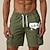 baratos Calções estampados-Shorts cargo masculino com bandeira nacional, leve, com vários bolsos, cordão elástico na cintura, daliy, short para uso externo