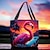 cheap Graphic Print Bags-Women&#039;s Tote Shoulder Bag Canvas Tote Bag Polyester Shopping Daily Holiday Print Large Capacity Foldable Lightweight Flamingo Light Red Blue Fuchsia