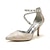 olcso Esküvői cipők-Női Esküvői cipők Ruha cipő Esküvő Parti Strasszkő Kristály Tűsarok Erősített lábujj Szexi minimalizmus Szatén Ruhaanyag Cipzár Ezüst Rózsaszín