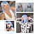 זול פאה לתחפושת-פאות בוב כחולות לנשים פאת שיער קצר עם פוני פאות בוב ישר עם חלק אמצע רך סינתטי פאות מלאות לשימוש יומיומי למסיבה 14 אינץ&#039;
