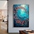 Недорогие Картины с животными-Картина маслом ручной работы, холст, настенное художественное украшение, абстрактная морская рыба, косяк рыб для домашнего декора, свернутая бескаркасная нерастянутая картина