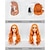 billige Syntetiske og trendy parykker-Cosplay kostume paryk Syntetiske parykker Naturligt, bølget hår Mellemdel Paryk 26 tommer (ca. 66cm) Orange Syntetisk hår Dame Orange