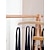 voordelige Kledingrek opslag-5-delige multifunctionele houten ophangorganizer met 8 haken: perfect voor bh&#039;s, tanktops, stropdassen, ideaal voor studentenkamers - kleerhanger van massief hout met golvend ontwerp om aan de lucht