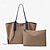 cheap Handbag &amp; Totes-Women&#039;s Tote Bag Set Hobo Bag Oxford Cloth Office Daily Holiday Buckle Large Capacity Waterproof Solid Color Patchwork Khaki / brown magnetic buckle Khaki / black magnetic buckle Black magnetic buckle