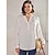 abordables Tops básicos de mujer-Camisa Blusa Mujer Blanco Rosa Azul Oscuro Color sólido Botón Bolsillo Diario Diario Básico Escote en Pico Ajuste regular M / M