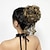 abordables Chignons-chignons Chignon Cheveux Synthétiques Pièce de cheveux Extension des cheveux Ondulé Boucle rebondissante Soirée du quotidien Usage quotidien Châtain