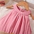 cheap Dresses-Kids Girls&#039; Dress Solid Color Sleeveless Formal Performance Party Fashion Cute Polyester Cotton Blend Summer Spring 2-13 Years Pink
