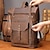 levne Batohy-vintage pánský batoh první vrstvy z hovězí kůže crazy horse kožený batoh outdoor cestovní 15,6 palcová počítačová taška