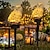 お買い得  屋外用ウォールライト-2 個ソーラーフクロウ芝生ライト樹脂形風景ランプ屋外防水ガーデンパーク歩道芝生装飾