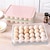 voordelige Keukenopslag-Eieropbergdoos met 24 roosters en deksel voor koelkast - keukenorganizer voor versheid, stofdicht eierrekje