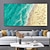 tanie Pejzaże-duży obraz olejny na plaży na płótnie ręcznie malowany abstrakcyjny niebieski obraz z pejzażem morskim tekstura malarstwo ścienne sztuka na zamówienie obraz do salonu dekoracja ścienna sypialni