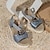 ieftine Sandale de Damă-Pentru femei Sandale Boho Zilnic Plajă Platformă Pantofi vârf deschis Casual Confortabili PU Cureaua de legătură Negru Alb Albastru
