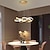 זול עיצוב מעגל-60 cm Spottivalo מנורות תלויות אלומיניום ג&#039;ל סיליקה סגנון אמנותי חדשני מסוגנן גימור צבוע שחור אומנותי מודרני 110-240 V