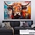 お買い得  動物画-手描きの鮮やかなカラフルな抽象的な牛の油絵キャンバス手描き素朴な農家の動物の油絵ポップアート壁の装飾明るい色の動物の絵画リビングルームの寝室の家の装飾