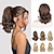 cheap Ponytails-Short Ponytail Extension Brown Drawstring Ponytail for Women Curly Wavy Pony Tail