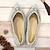 baratos Sapatos de Noiva-Mulheres Sapatos De Casamento Rasos Pedrarias Sem Salto Dedo Apontado Elegante Moda Couro Microbiano Mocassim Bege