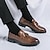 cheap Men&#039;s Slip-ons &amp; Loafers-Men&#039;s Loafers &amp; Slip-Ons Brogue Dress Shoes Tassel Loafers Plus Size Business British Gentleman Wedding Party &amp; Evening PU Breathable Loafer Black Brown Spring Fall