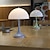 cheap Table Lamps-Aluminum Table Lamp Mushroom Shaped Rechargeable Stepless Dimming Indoor Bedroom Restaurant Bar Decoration Atmosphere Lamp Type-C