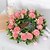 billige Kunstige blomster og vaser-blomsterkrans realistisk krysantemum, blommeblomst, kunstige plastikblomster i skovstil: vægophæng til hjemmet, stor blomsterkrans