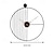 levne Nástěnné ozdoby-nástěnné hodiny moderní osobnost kreativní design minimalistické černé kovové nástěnné hodiny nástěnné hodiny hodiny do obývacího pokoje nástěnná dekorace hodinová dekorace 50 60 cm