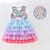 זול ילדים.-שמלת נסיכות אלגנטית של בנות ים מושכת את העין בלוק צבעוני&amp;amp; נוח לאירועים מיוחדים, יום הולדת&amp;amp; תחרויות, לילדים בגילאי 3-7 שנים עם 42 יחידות קליפס שיער כוכבי נצנצים