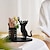 levne Sochy-držák na tužky pro kočky na stůl, organizér držák na pero do ložnice/kanceláře, kovová broušená domácí dekorace na střed stolu, černé dárky pro milovníky koček, váza na pampovou trávu